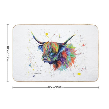 Highland Cow Multicolour Bath Mat