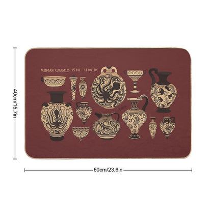 Late Minoan Ceramics  Repositionable Bath Mat