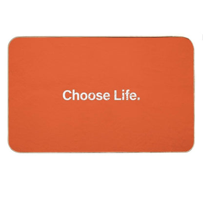 Choose Life. Trainspotting - Square - Orange Bath Mat