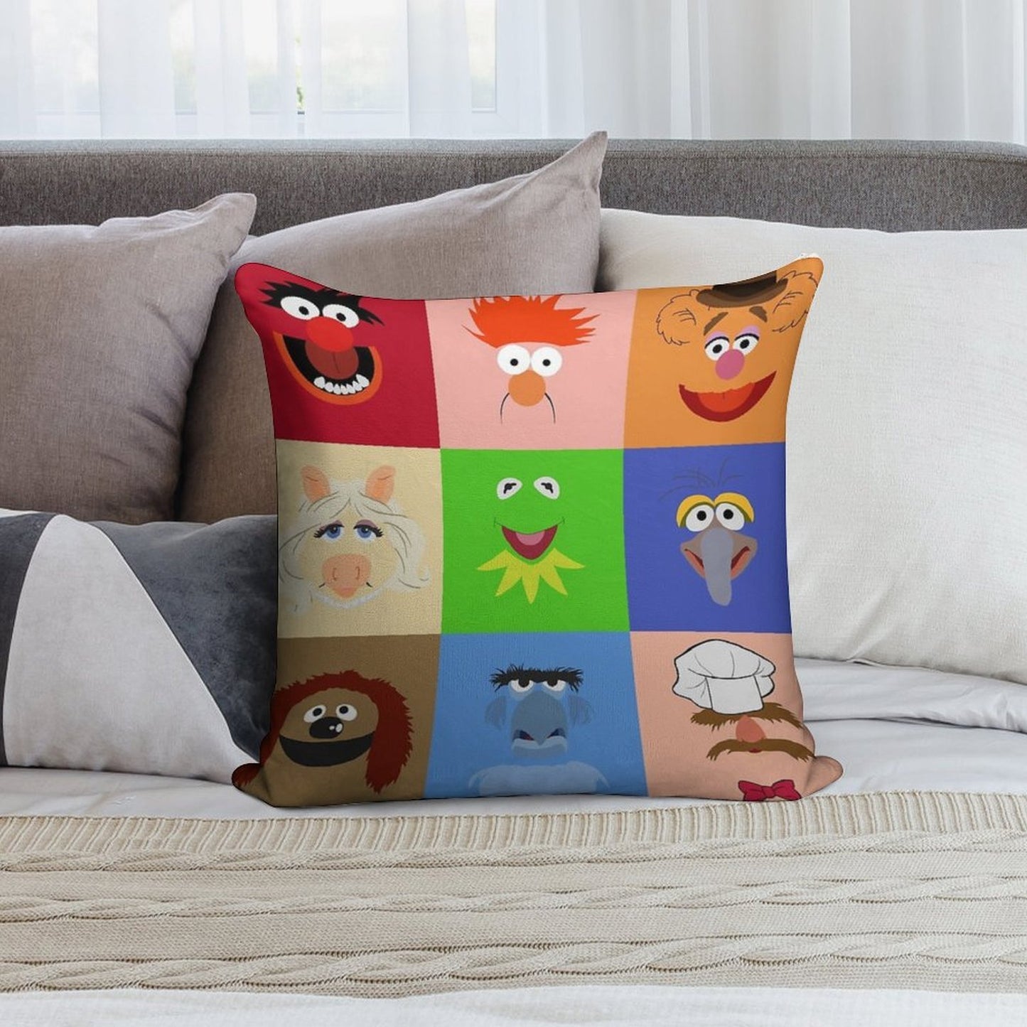 Muppets Soft Fade-Resistant Throw Pillow
