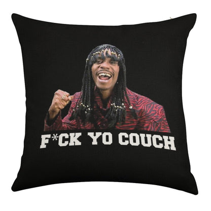 Fck Yo Couch Linen Throw Pillow Cover