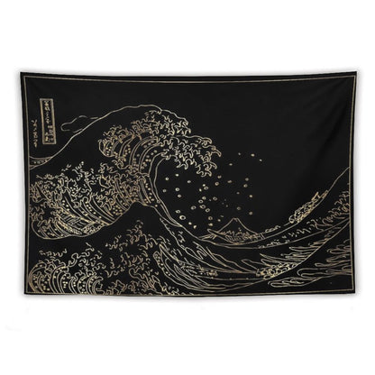 Great Wave Gold Tapestry