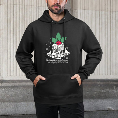Its A Wonderful Life Every Time A Bell Rings Christmas Bell Medium-Weight Fabric Hoodie