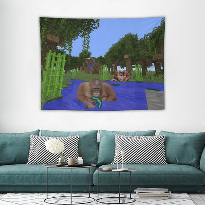 Minecraft Monkey Tapestry