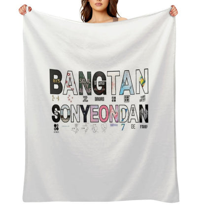 BANGTAN SONYEONDAN BTS Album Cover Design – BTS Discography Fan Art Throw Blanket