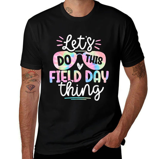 School Field Day Tie Dye Field Day Teachers Kids  Cotton T-Shirt