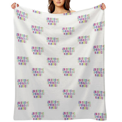 Just Let Me Finish This Chapter Cute Text Throw Blanket