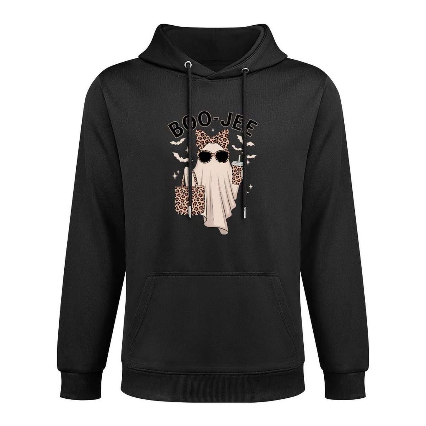 Coquette Leopard Ghost Coffee Boo-JEE Halloween Boujee Ghost Durable Construction Hoodie