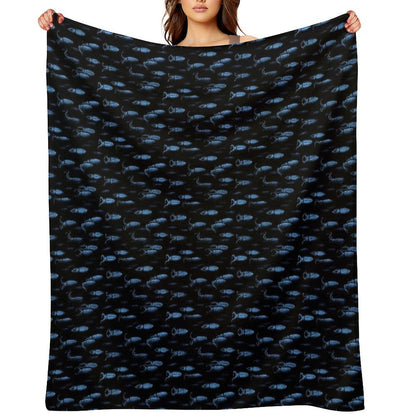 Firefly Squid Hotaruika Bioluminescent Throw Blanket