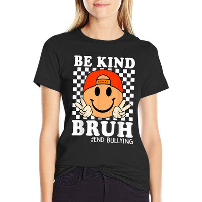 Bruh Be Kind Unity Day Orange Boy Kid Anti Bullying Kindness  Slim-fit Cut T-Shirt