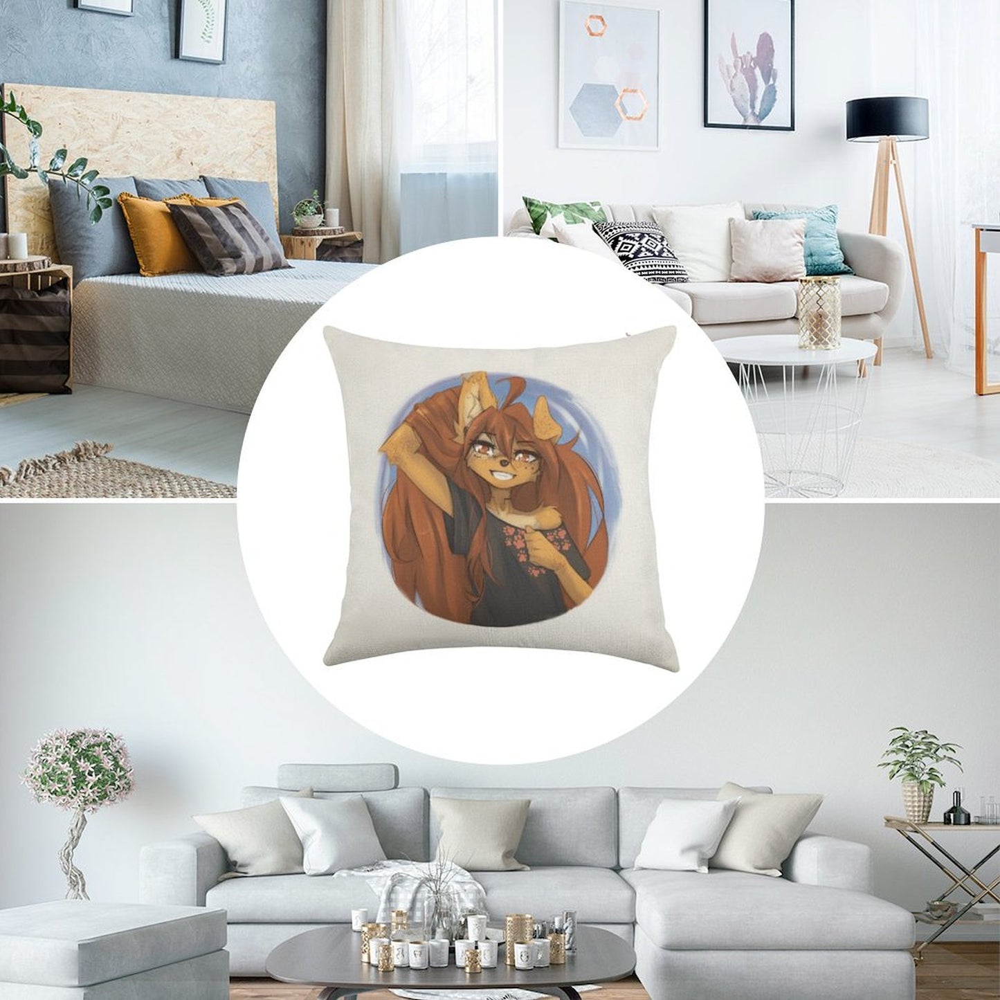 Apogee Pin Linen Throw Pillow Cover