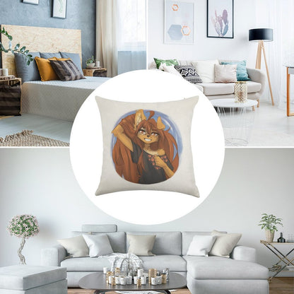 Apogee Pin Linen Throw Pillow Cover
