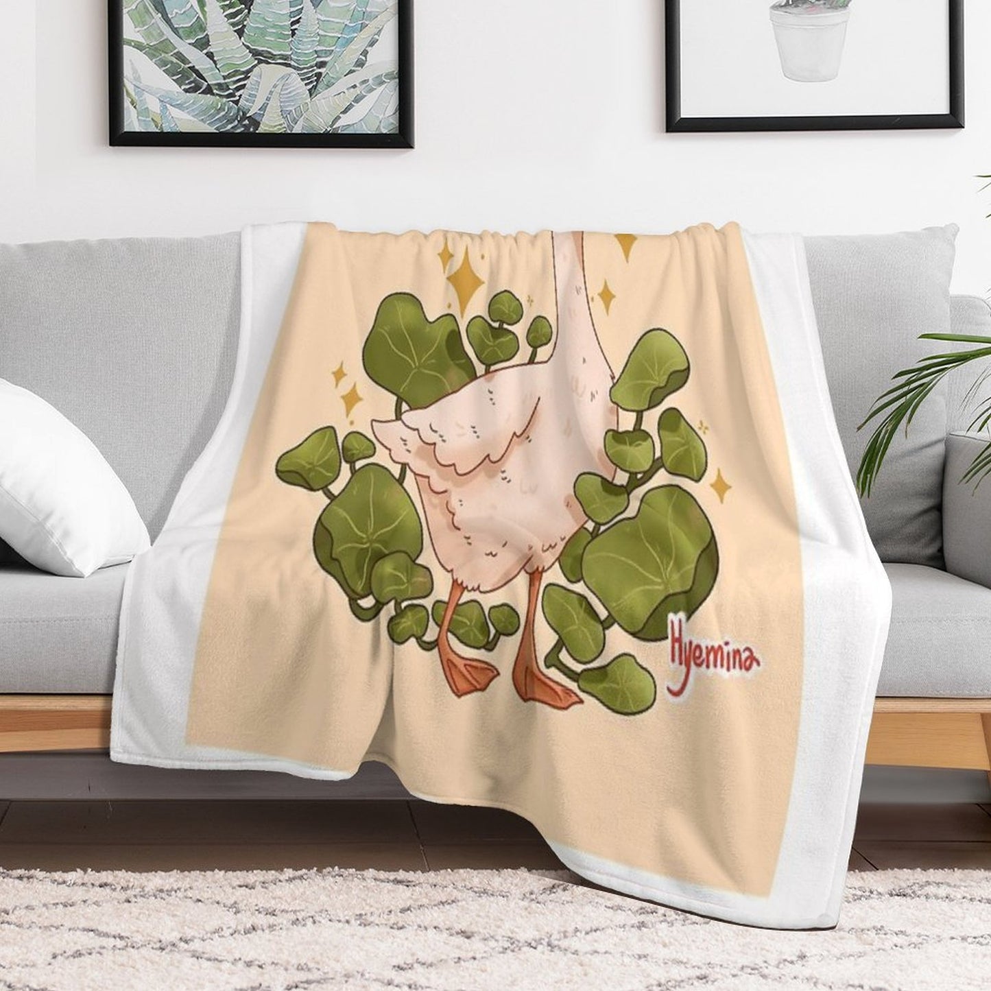 Plant Goose Throw Blanket