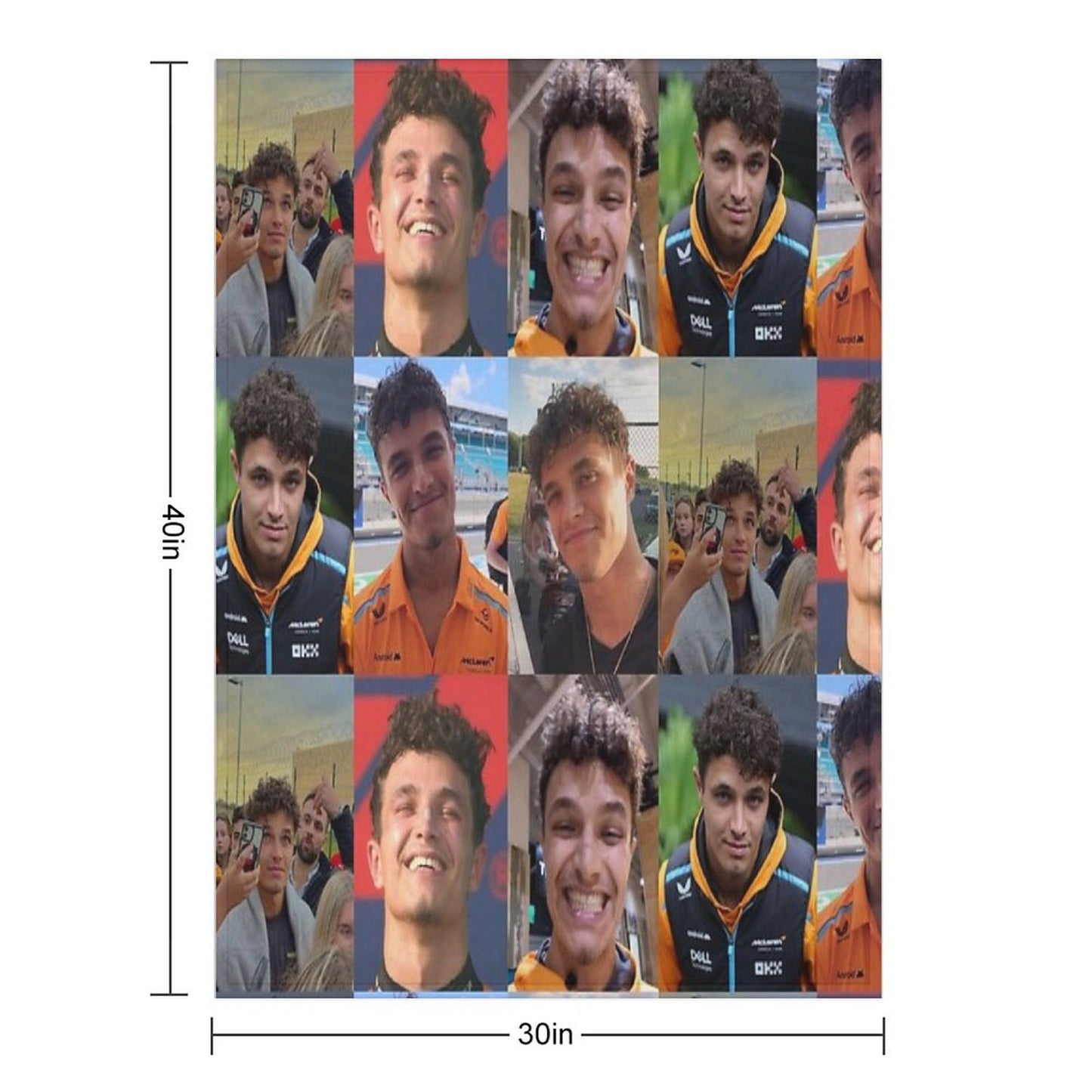 Lando Norris Throw Blanket