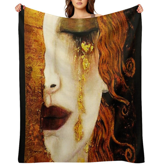 Klimt Golden Tears Throw Blanket