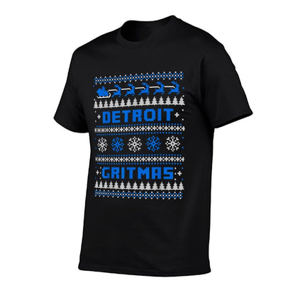 DETROIT MICHIGAN UGLY CHRISTMAS SWEATER PARTY 313  Classic T-Shirt