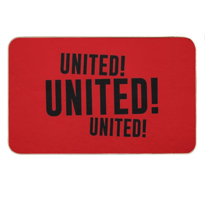 United! United! United! Black Bath Mat