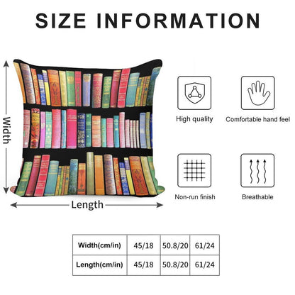 Bookworms Delight  Antique Book Library for Bibliophile Soft Home Decor Throw Pillow