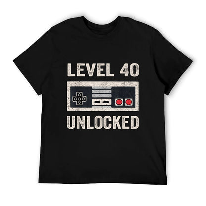 Level 40 Unlocked Video Gamer 40th Birthday Gift T-Shirt