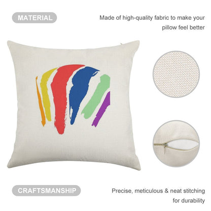 New England Gas Tank, Southie, Boston, South Boston, Massachusetts Linen Throw Pillow Cover