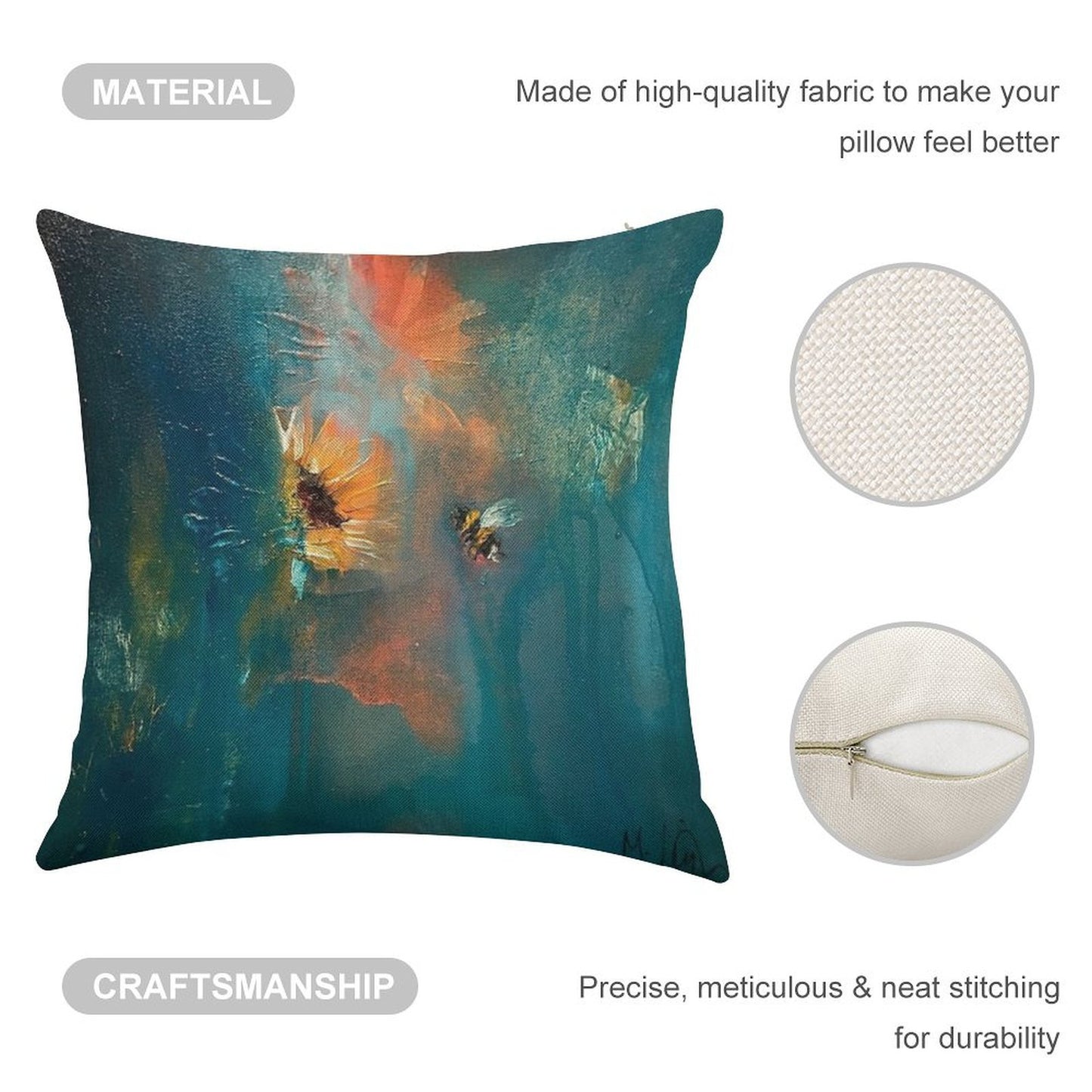 Underglow Linen Throw Pillow Cover
