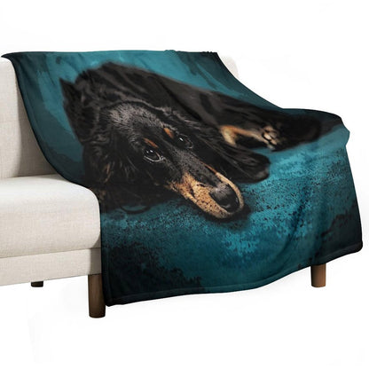 Adorable Dachshund Throw Blanket
