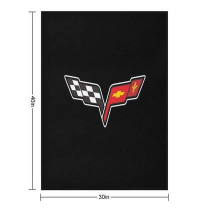 Best of Corvette Hi Emblem Throw Blanket