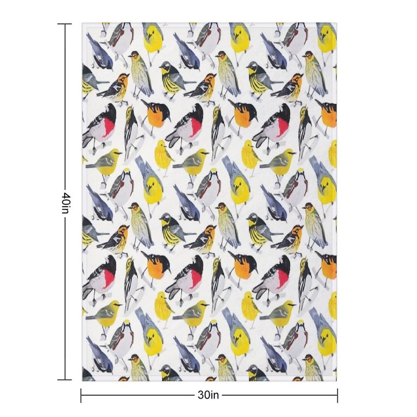 Springtime Birds Throw Blanket
