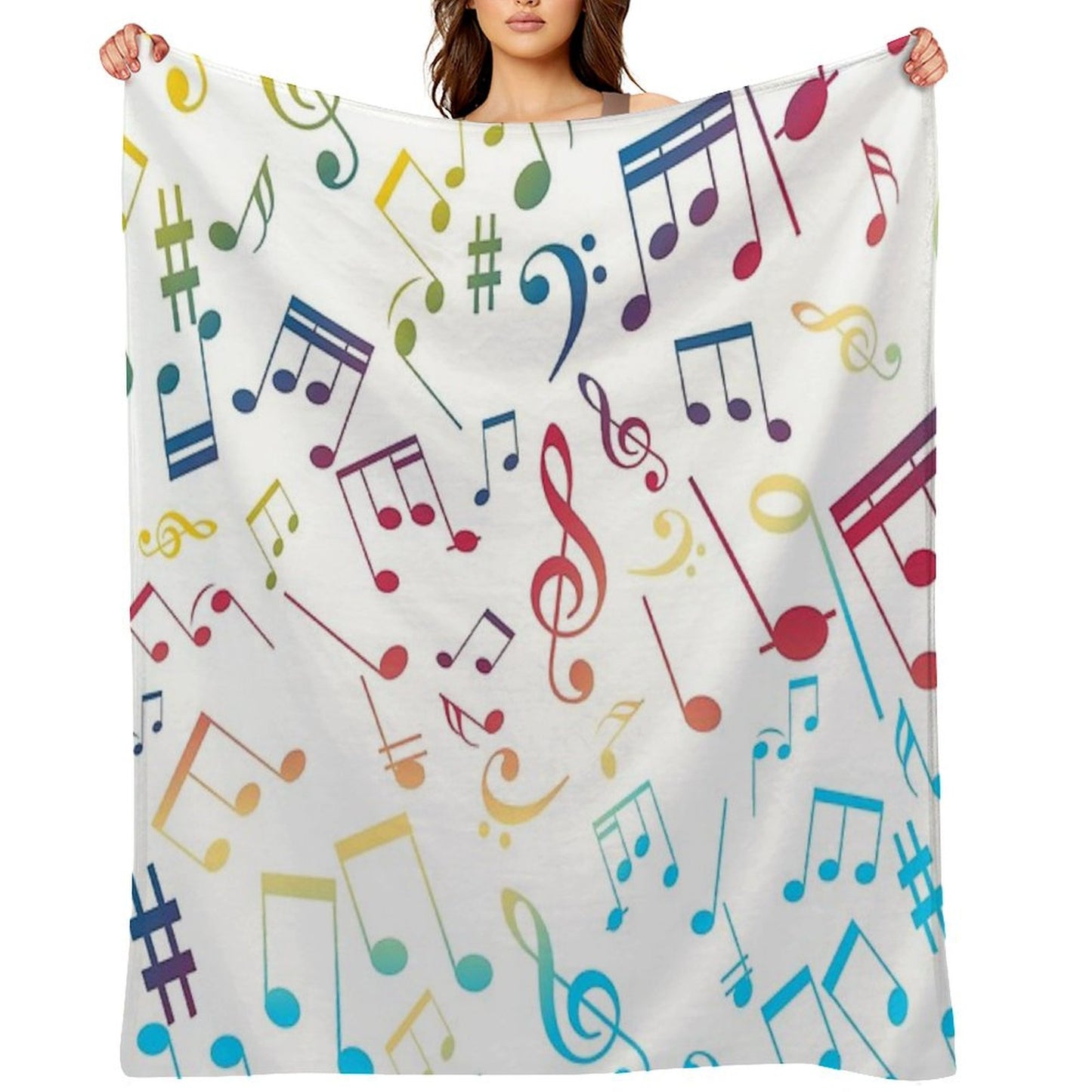 Musical Notes XIII Throw Blanket
