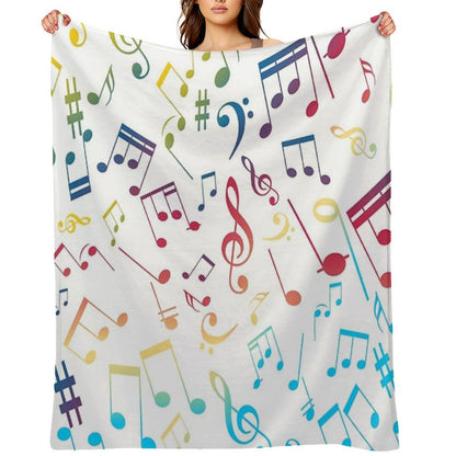 Musical Notes XIII Throw Blanket