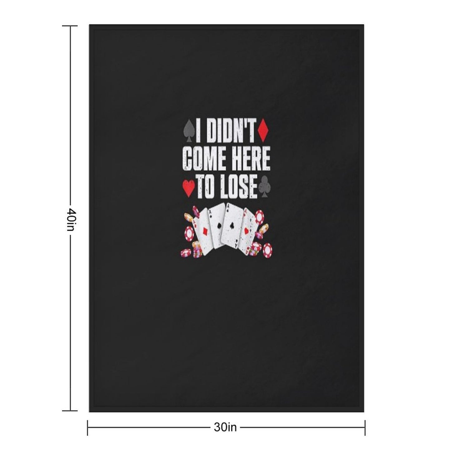 Cool Poker Player Art For Men Women Casino Lover Gamblers Throw Blanket