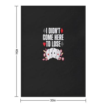 Cool Poker Player Art For Men Women Casino Lover Gamblers Throw Blanket