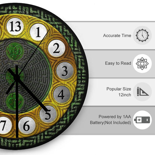 13 Hour Clock Maze Wall Clock