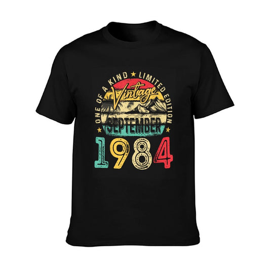 Vintage September 1984 40th Birthday Gifts Funny Men Women  Affordable Price T-Shirt