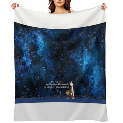 Calvin And Hobbs Space Throw Blanket