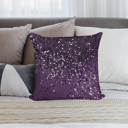 PURPLE Glam Dream #1 (Photo of Glitter Only - Not Reflective) Soft Warmth Comfort Throw Pillow