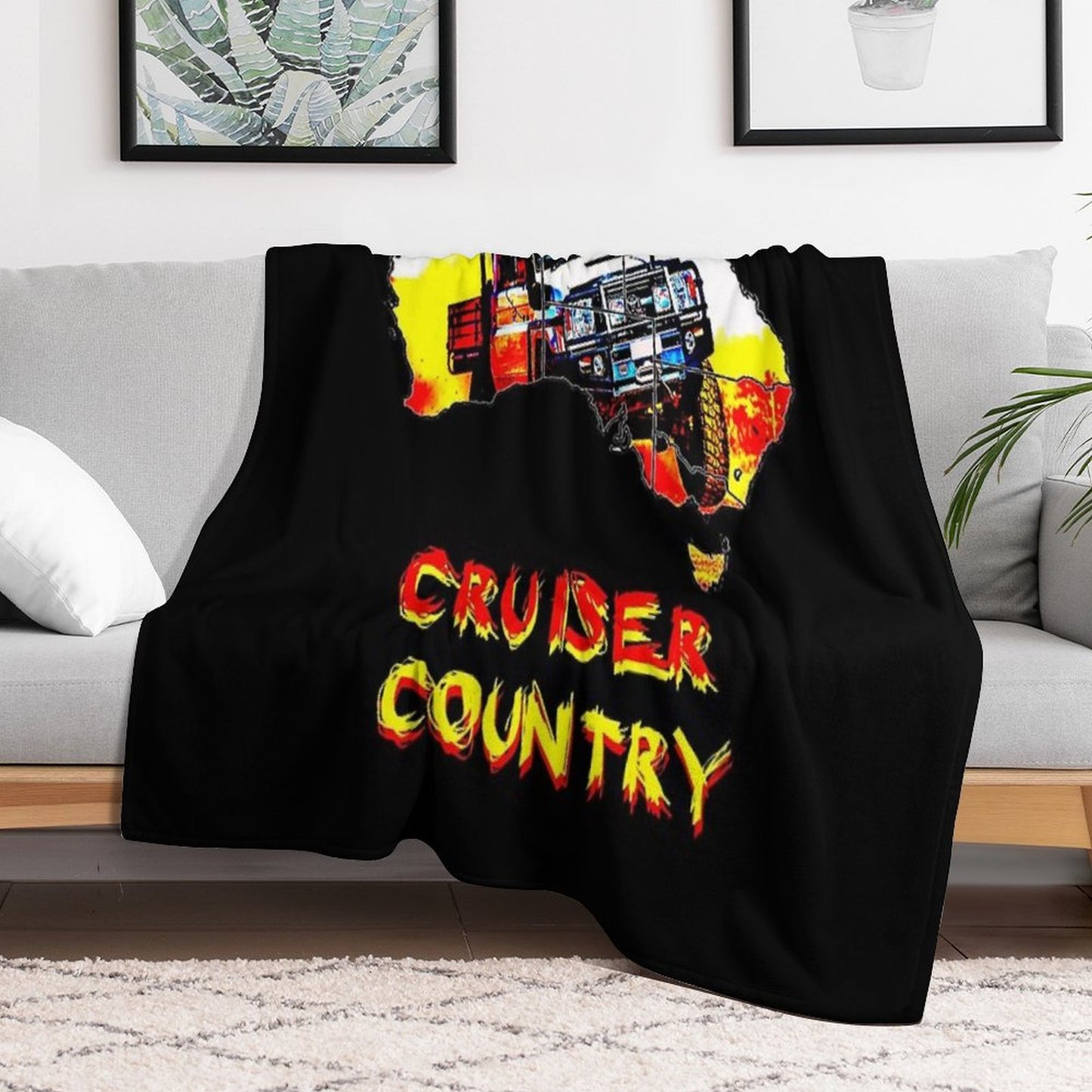 Toyota Australian 79 Cruiser Country Throw Blanket