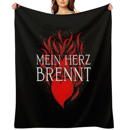 Mein Herz Brennt Throw Blanket