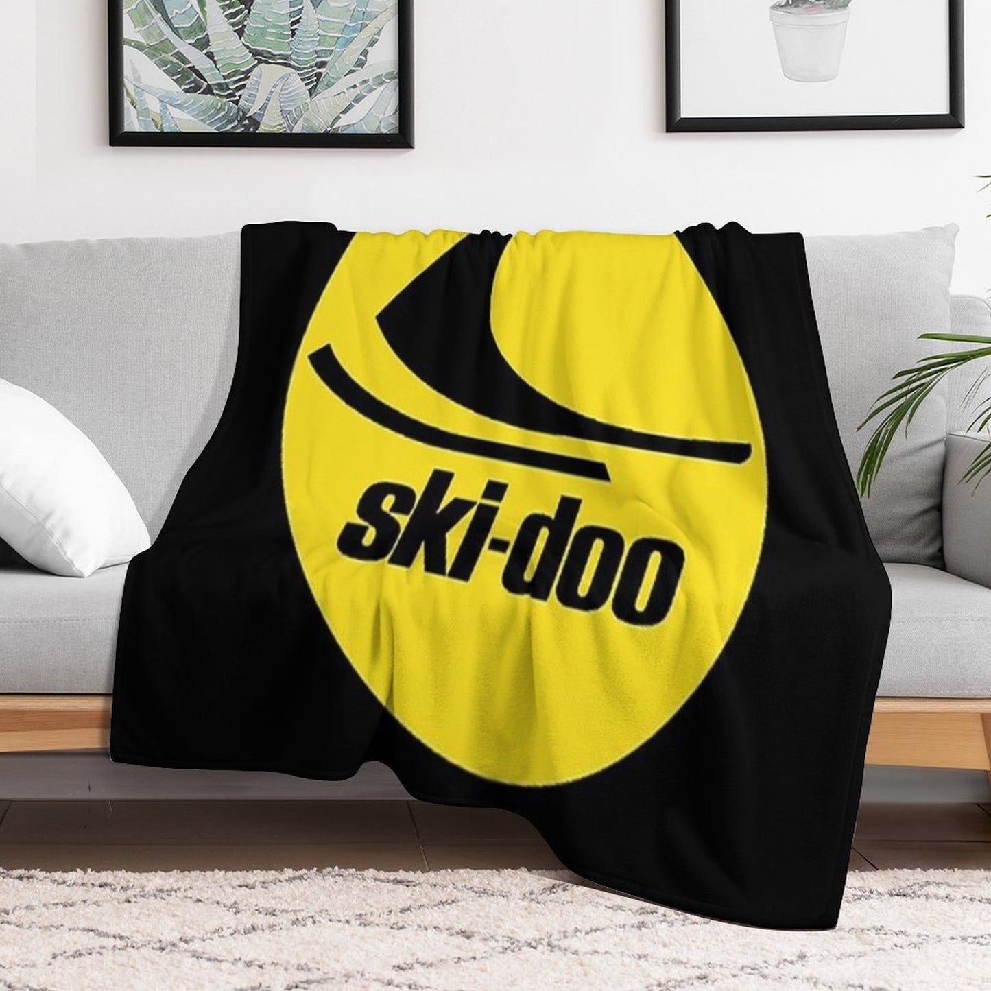 Ski Doo Vintage Snowmobiles Throw Blanket Throw Blanket