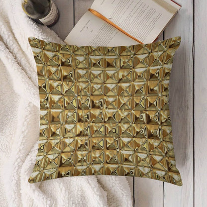 Photograph of Gold ONLY - Not Reflective Linen Throw Pillow Cover
