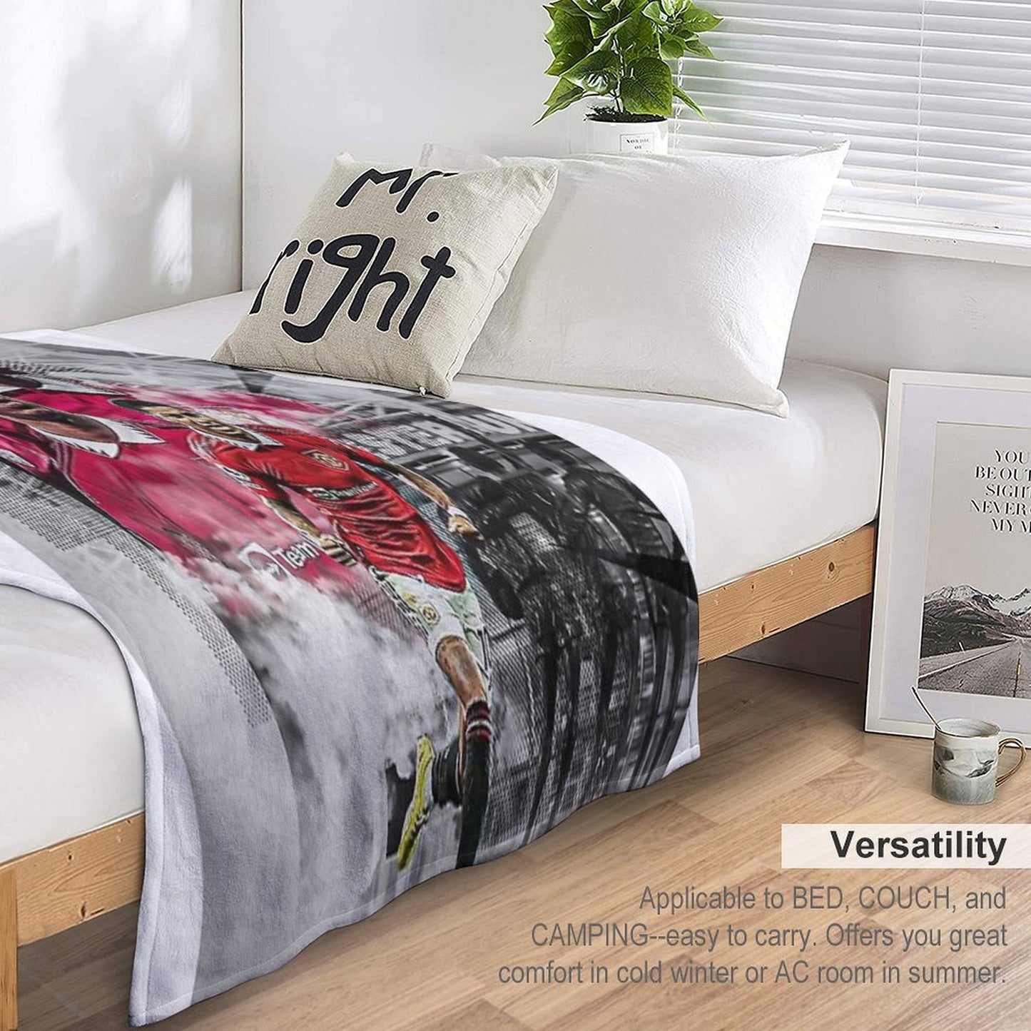 Red Graphic Art Throw Blanket