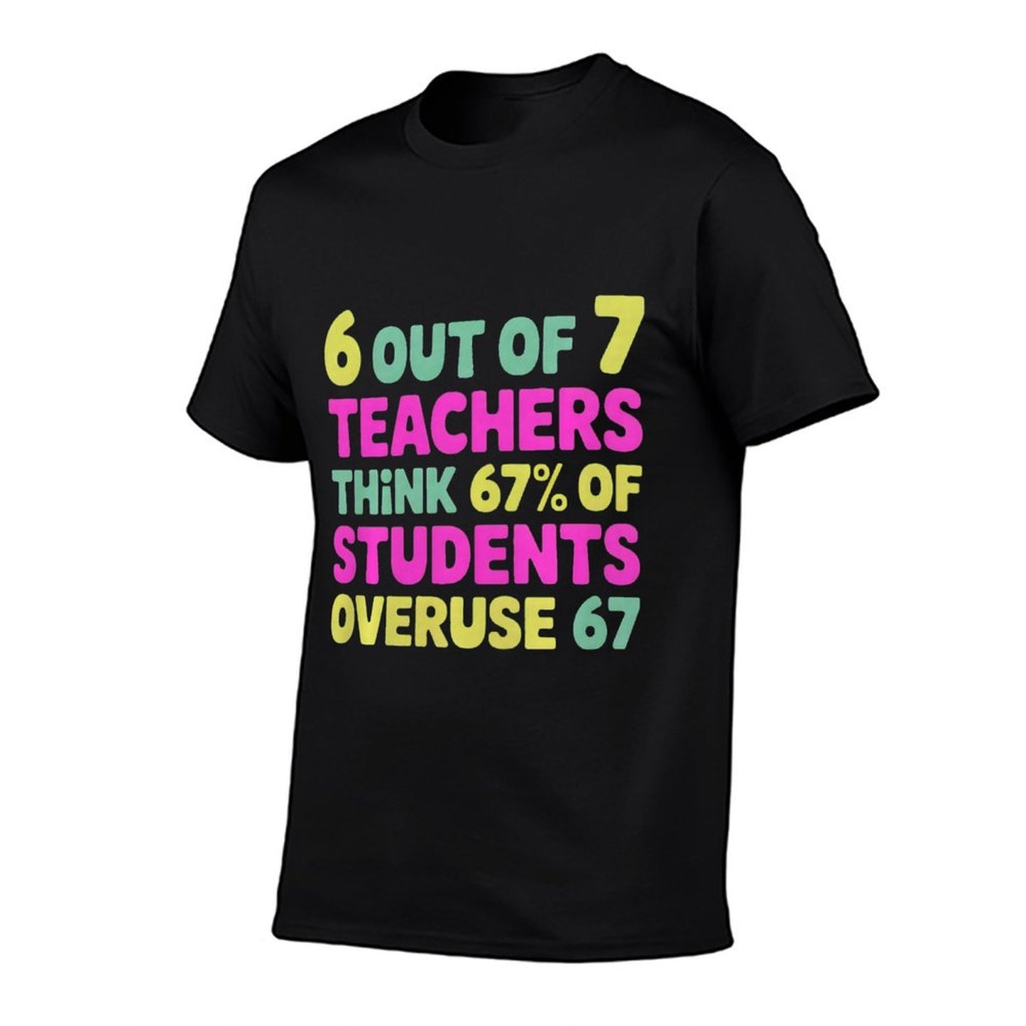 Funny 67 Teacher - Teacher 6 7 Funny Overuse 67 Premium Tri-Blend  Quick-drying T-Shirt