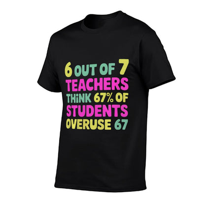 Funny 67 Teacher - Teacher 6 7 Funny Overuse 67 Premium Tri-Blend  Quick-drying T-Shirt