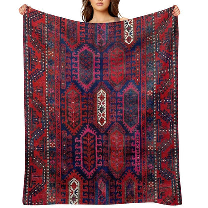 Timuri Herat  Antique Afghanistan Tribal Rug Print Throw Blanket