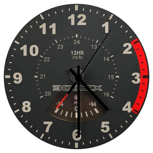 300zx Speedometer  Tachometer Style Clock. (logo) Wall Clock