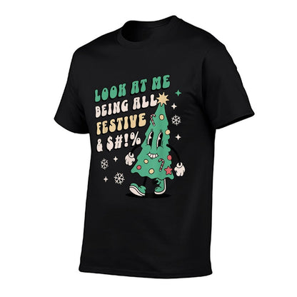 Look At Me Being All Festive - Funny Retro Christmas Tree  Classic T-Shirt
