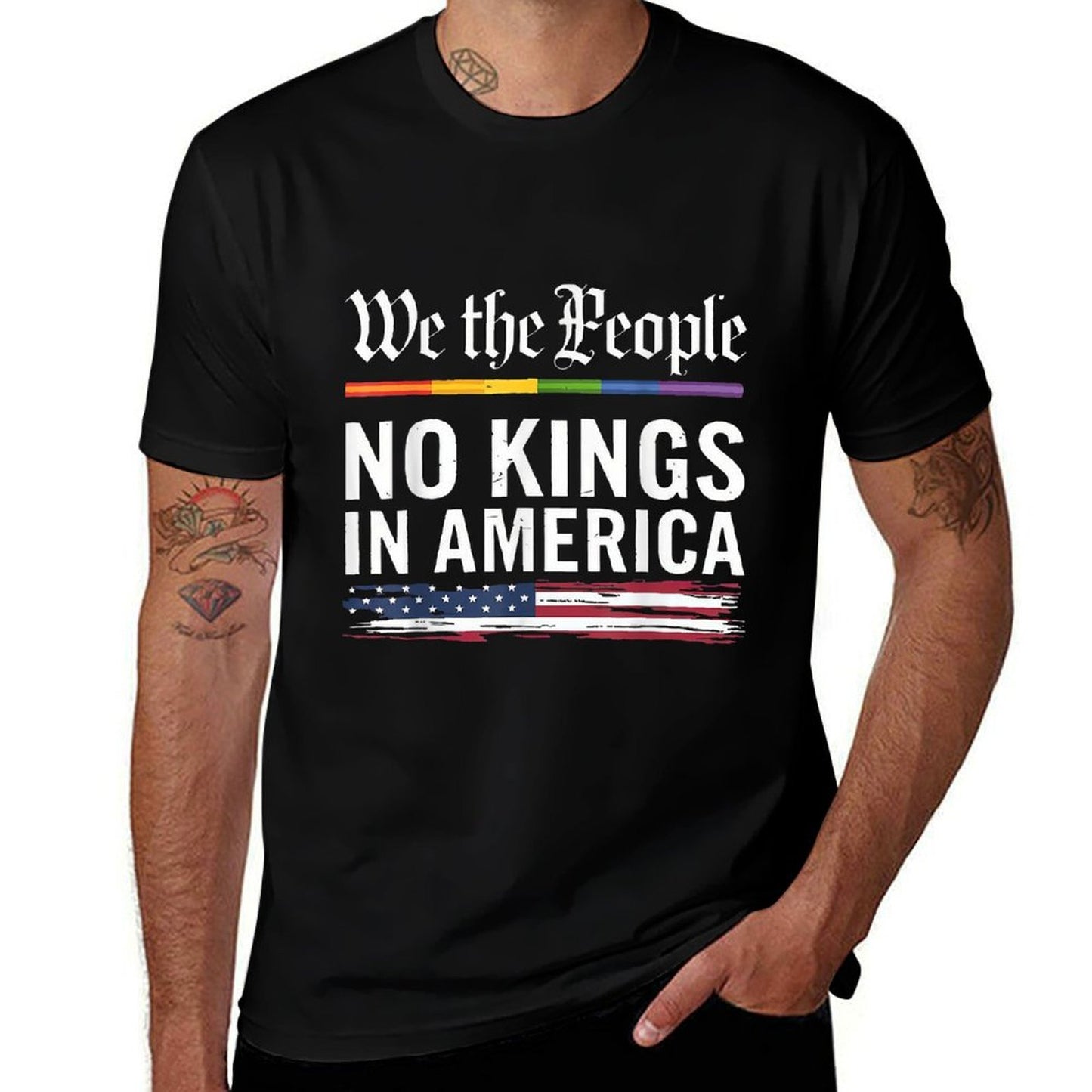 No Kings In America We The People Political Men Women  Affordable Price T-Shirt