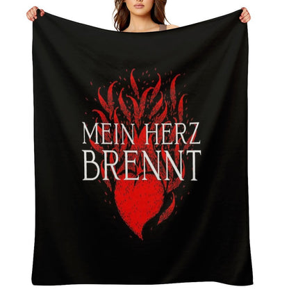 Mein Herz Brennt Throw Blanket