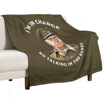 Dad's Army -  Captain Mainwaring - British Nostalgia - Dad's Army Tshirts  - Comedy Classic Gifts Throw Blanket