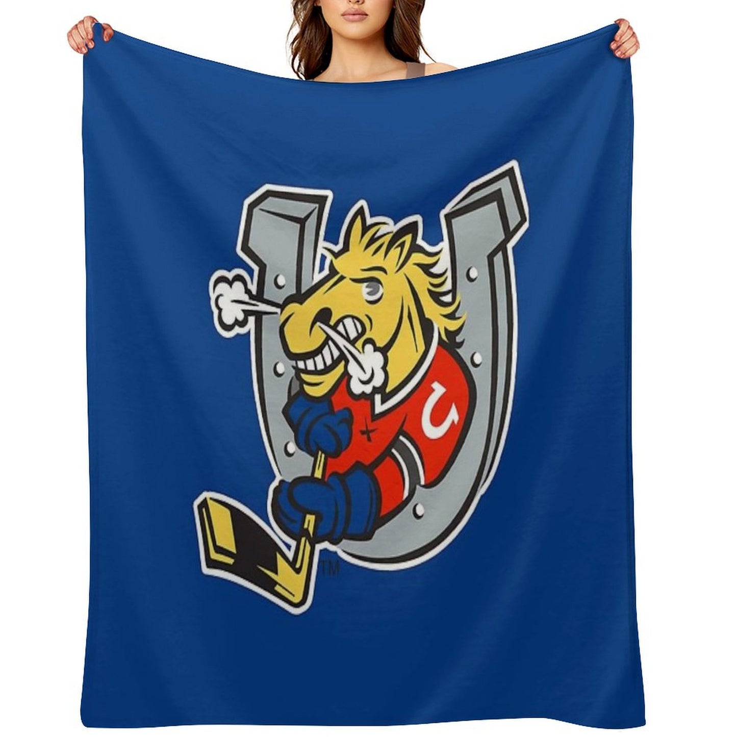 Barrie Colts Ontario Hockey Throw Blanket